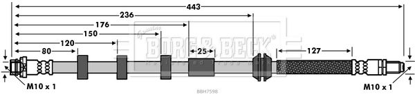 BORG & BECK Тормозной шланг BBH7598